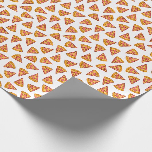 Fun Pizza Slice Pattern Geschenkpapier (Ecke)