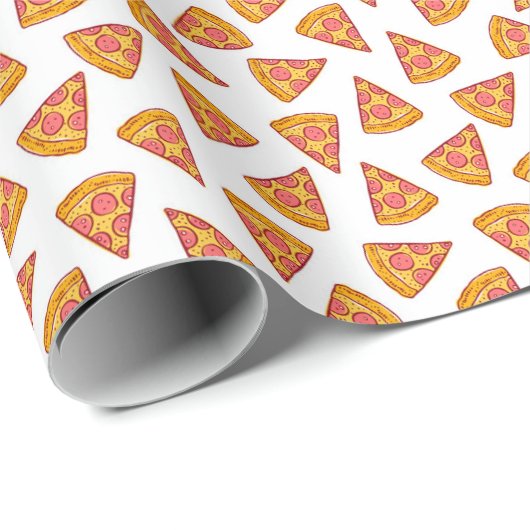 Fun Pizza Slice Pattern Geschenkpapier (Rolleneckpunkt)