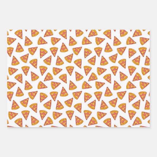 Fun Pizza Slice Pattern Geschenkpapier Set (Vorderseite 2)