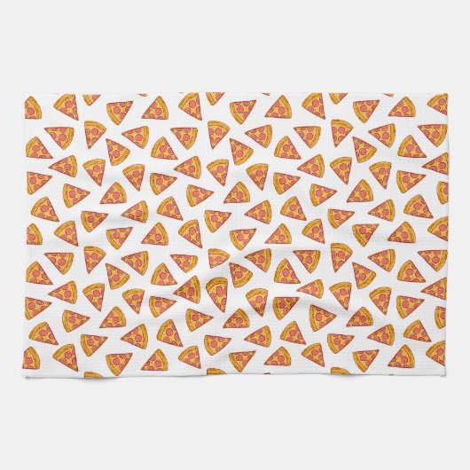 Fun Pizza Slice Pattern Geschirrtuch (Horizontal)