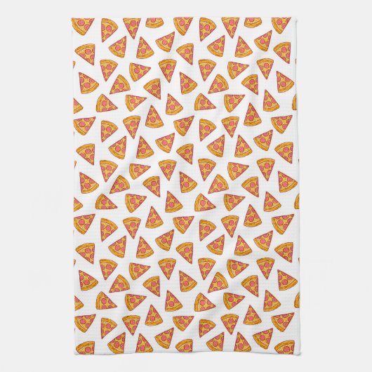 Fun Pizza Slice Pattern Geschirrtuch (Vertikal)