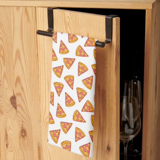 Fun Pizza Slice Pattern Geschirrtuch (Drittel gefaltet)