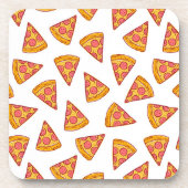 Fun Pizza Slice Pattern Getränkeuntersetzer (Vorderseite)