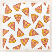 Fun Pizza Slice Pattern Glasuntersetzer (Vorderseite)