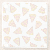 Fun Pizza Slice Pattern Glasuntersetzer (Rückseite)