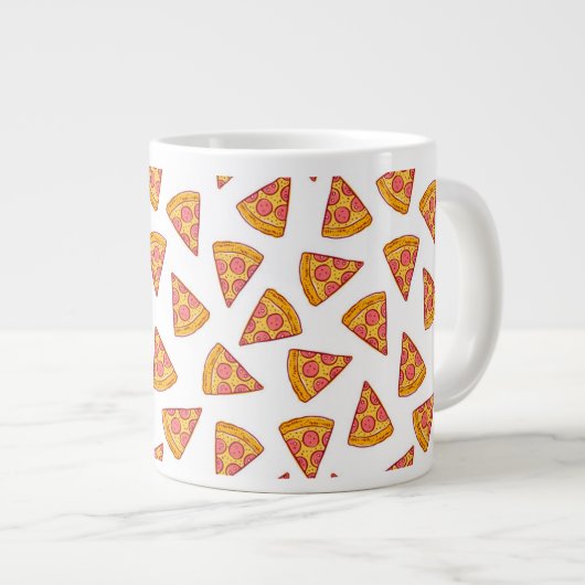 Fun Pizza Slice Pattern Jumbo-Tasse (Vorderseite Rechts)