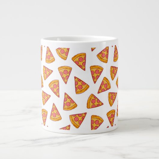 Fun Pizza Slice Pattern Jumbo-Tasse (Vorderseite)