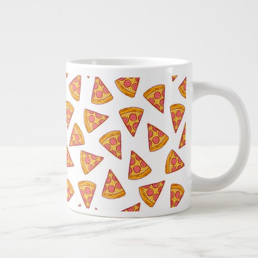 Fun Pizza Slice Pattern Jumbo-Tasse (Rechts)