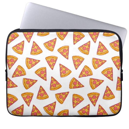 Fun Pizza Slice Pattern Laptopschutzhülle (Vorderseite)