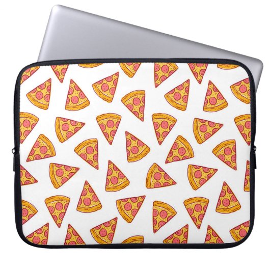Fun Pizza Slice Pattern Laptopschutzhülle (Vorderseite)