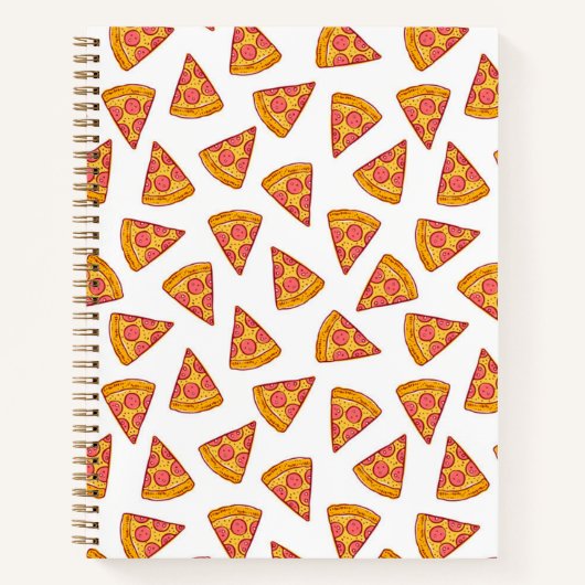 Fun Pizza Slice Pattern Notizblock (Vorderseite)