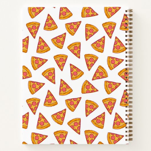 Fun Pizza Slice Pattern Notizblock (Rückseite)
