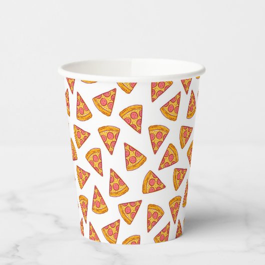 Fun Pizza Slice Pattern Pappbecher (Links)