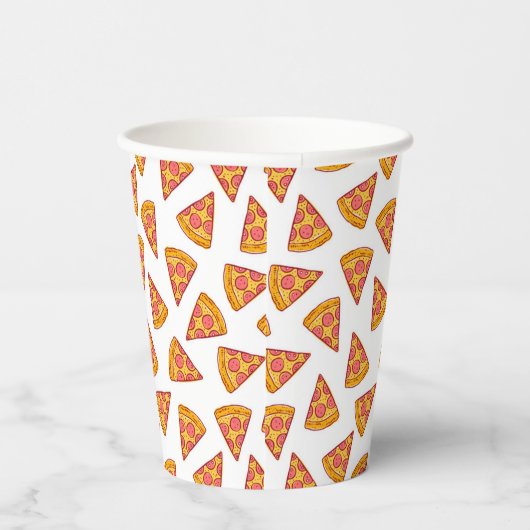 Fun Pizza Slice Pattern Pappbecher (Rechts)