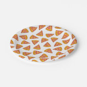 Fun Pizza Slice Pattern Pappteller (Schrägansicht)