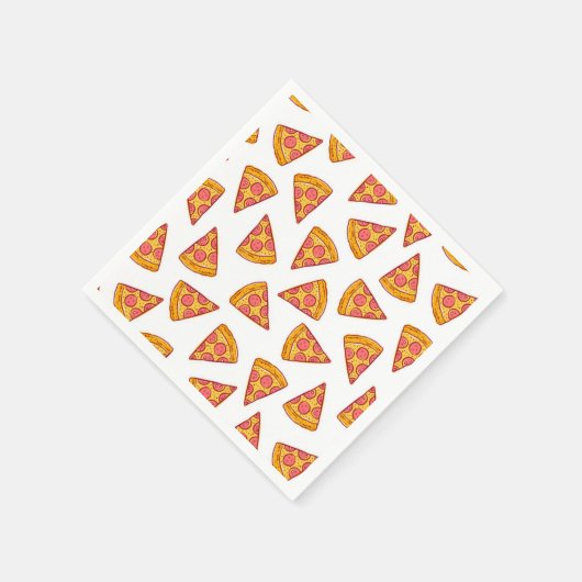 Fun Pizza Slice Pattern Serviette (Ecke)