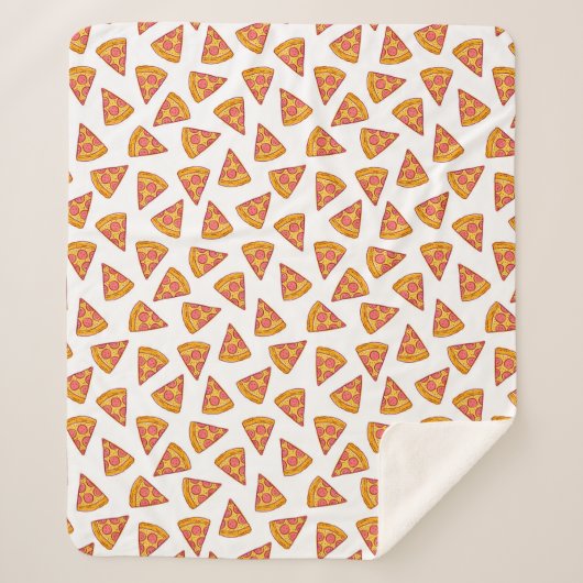 Fun Pizza Slice Pattern Sherpadecke (Vorderseite)