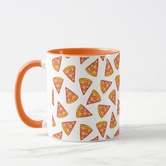 Fun Pizza Slice Pattern Tasse (Links)