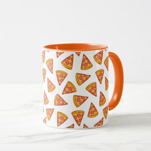 Fun Pizza Slice Pattern Tasse (VorderseiteRechts)