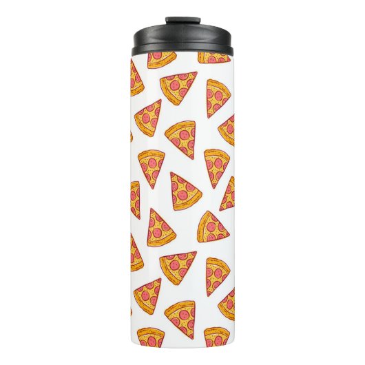 Fun Pizza Slice Pattern Thermosbecher (Vorderseite)