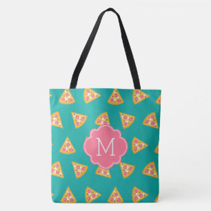 Fun Pizza Slices Muster Monogram Tasche
