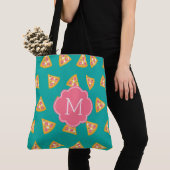 Fun Pizza Slices Muster Monogram Tasche (Von Nahem)