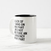 Fun Planification Passive aggressive Planung Gesch Zweifarbige Tasse (Vorderseite Links)