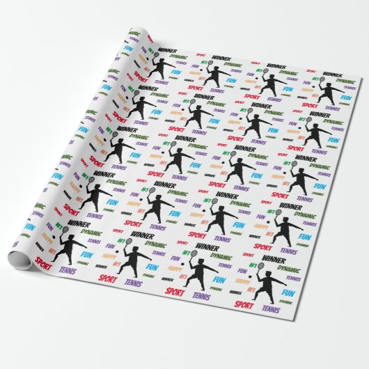 Fun player tennis geschenkpapier (Ungerollt)