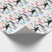 Fun player tennis geschenkpapier (Ecke)