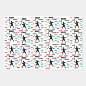 Fun player tennis geschenkpapier set (Vorderseite)