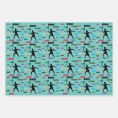 Fun player tennis geschenkpapier set (Vorderseite 3)