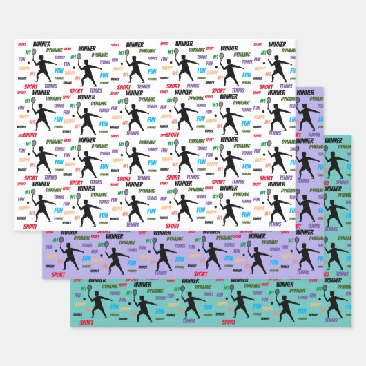 Fun player tennis geschenkpapier set (Set)