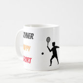 Fun player tennis kaffeetasse (Vorderseite Links)
