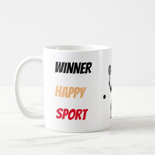 Fun player tennis kaffeetasse (Links)