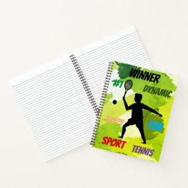 Fun player tennis  notizblock