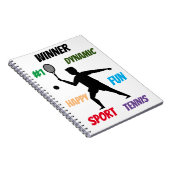 Fun-Player-Tennis Notizblock (Rechte Seite)