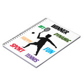 Fun-Player-Tennis Notizblock (Linke Seite)