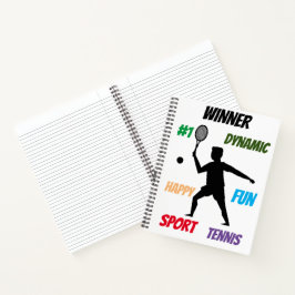 Fun player tennis  notizblock