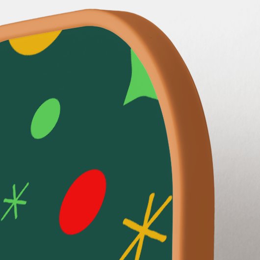 Fun Playful Christmas Pattern Pickleball Schläger (Linke Seite)