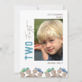 Fun Playful Monster Trucks Foto Einladung (Vorderseite)