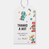 Fun Playful Robots Geburtstagsgeschenk-Tag Geschenkanhänger (Vorderseite)