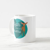 Fun Podenco Dog Cartoon Slogan Kaffee Tasse (Vorderseite Links)