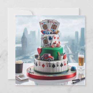 FUN POKER NIGHT BIRTHDAY FEIERN EINLADUNG