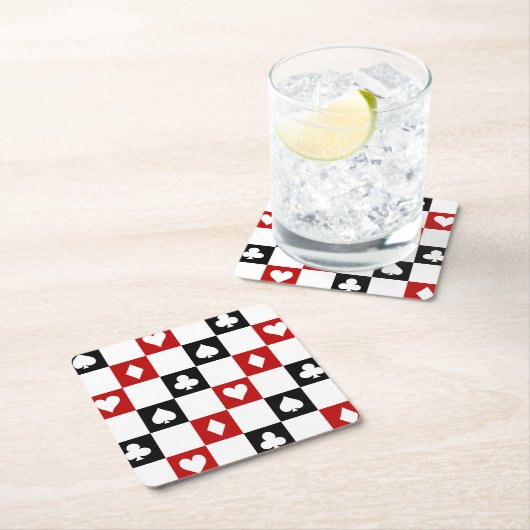 Fun Poker Party Anzug Muster Untersetzer (Vor Ort)