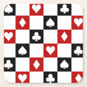 Fun Poker Party Anzug Muster Untersetzer (Vorderseite)