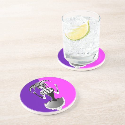 Fun Poker Playing Jester Getränkeuntersetzer (Seite)