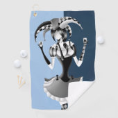 Fun Poker Playing Jester Golfhandtuch (Insitu)