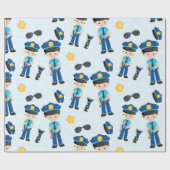 Fun Policeman Muster Party Packpapier (Flach)