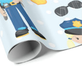 Fun Policeman Muster Party Packpapier (Rolleneckpunkt)