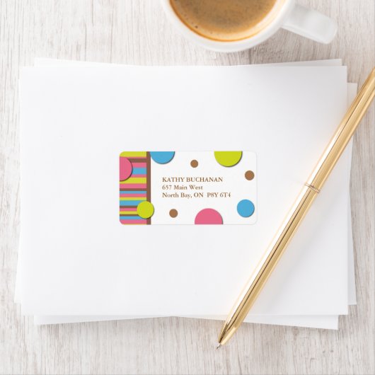 Fun Polk a Dot Address Labels Adressaufkleber (Insitu)